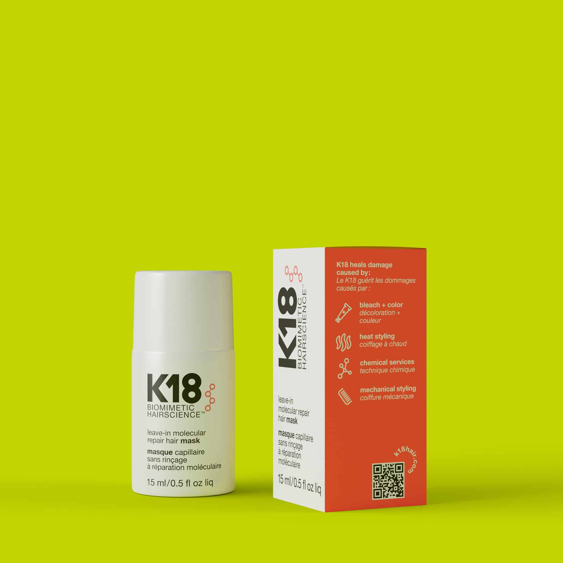 K18 Hair Leave-in Molecular Repair Mask - 15ml
